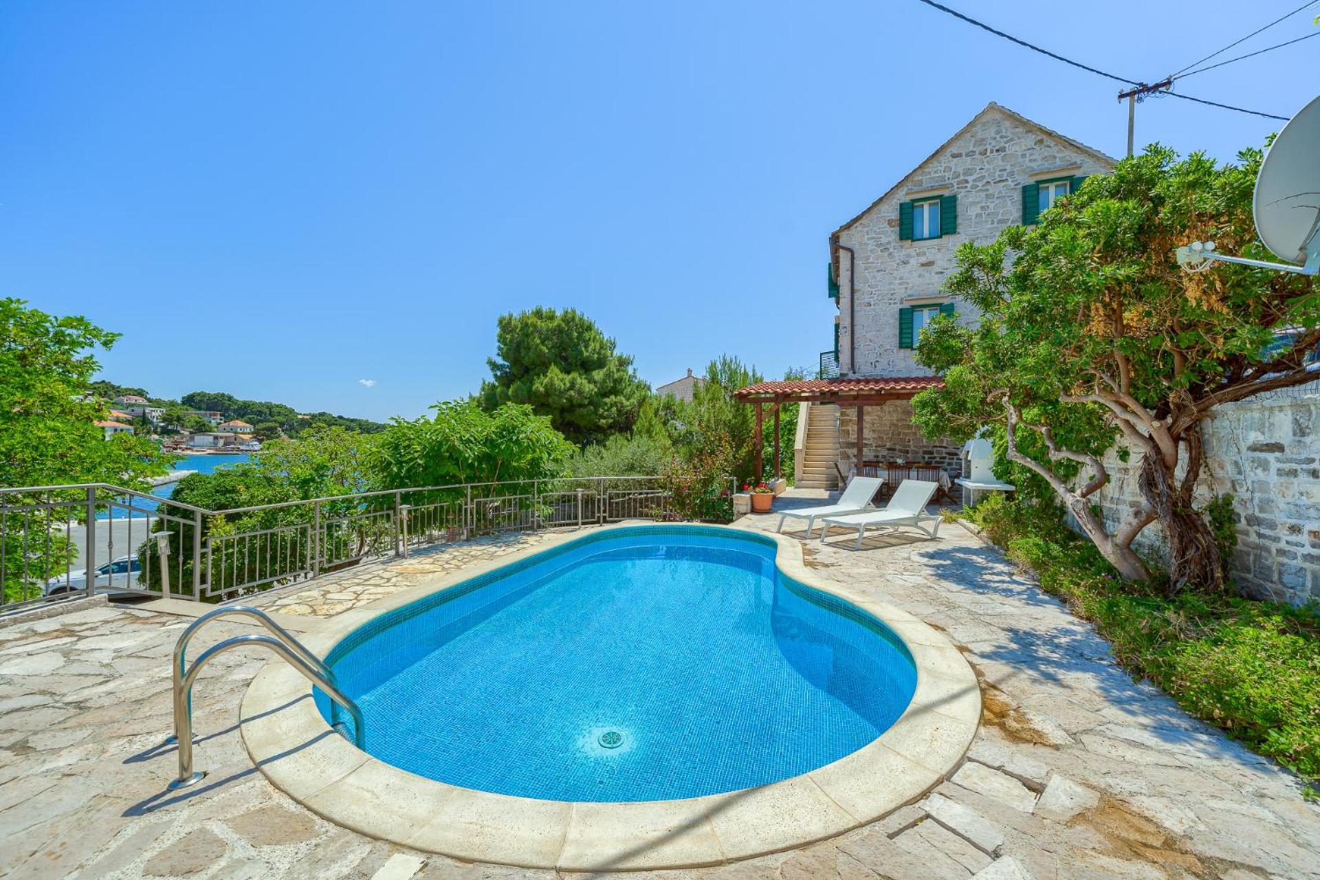 Villa Bonaca Perfect Location For A Holiday With Friends Or Family, Heated Pool Sumartin Εξωτερικό φωτογραφία