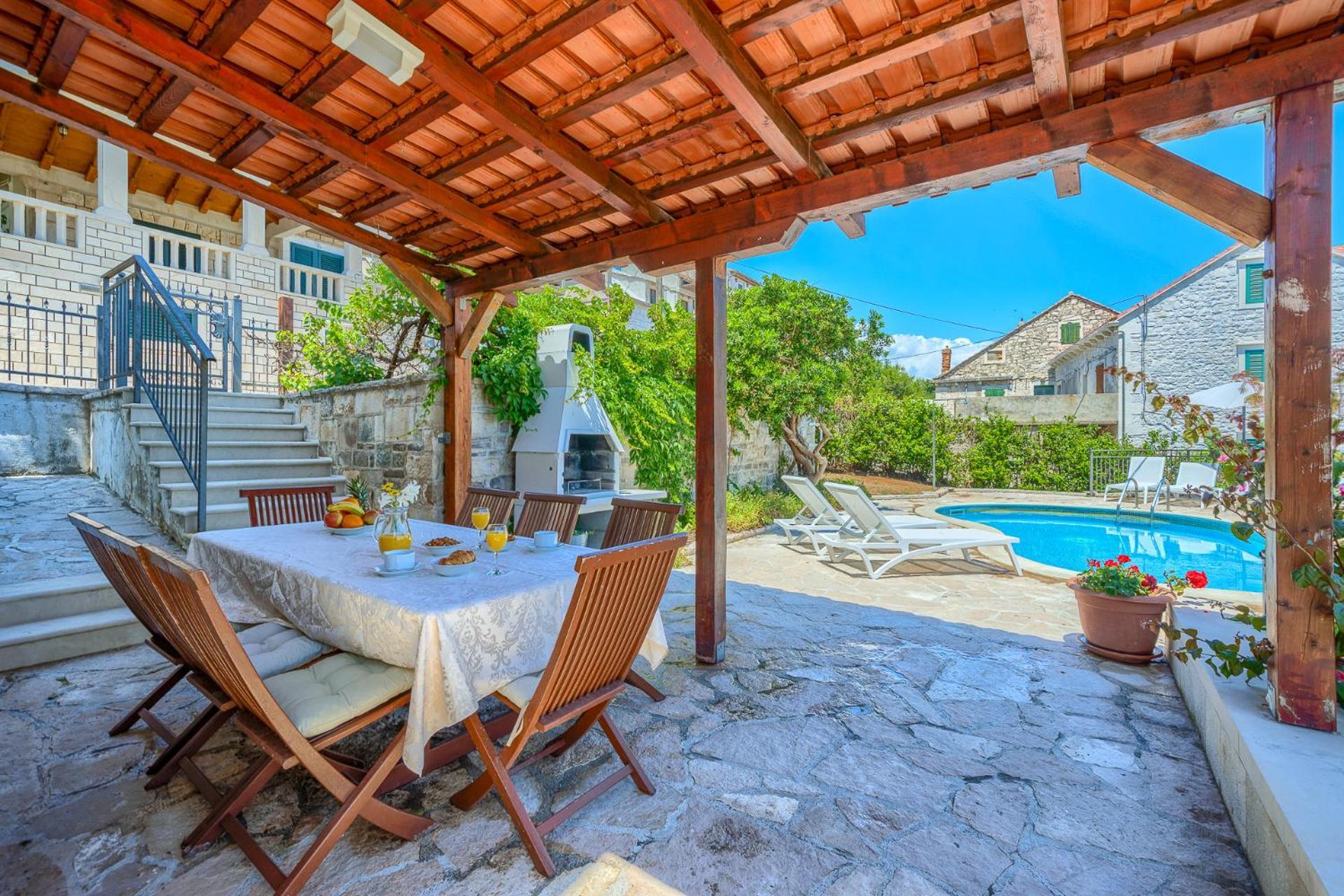 Villa Bonaca Perfect Location For A Holiday With Friends Or Family, Heated Pool Sumartin Εξωτερικό φωτογραφία